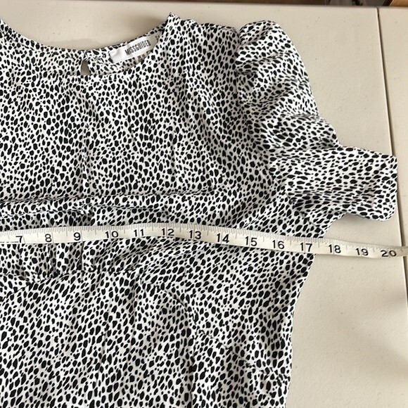 MISSGUIDED Black White Dalmatian Print Dress Size 6 - Picture 11 of 13